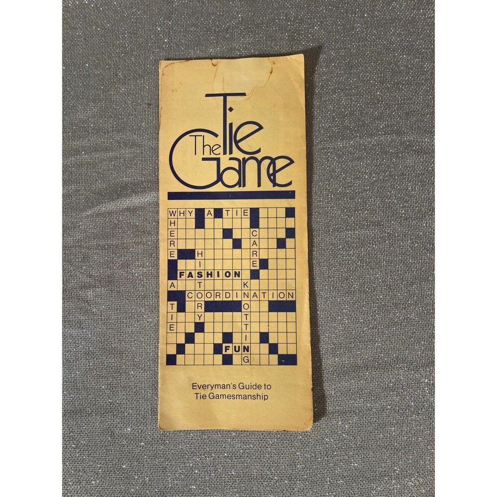 Vintage 70s Tie Tying Pamphlet 1970s Retro The Tie Game Mens Fashion Gift